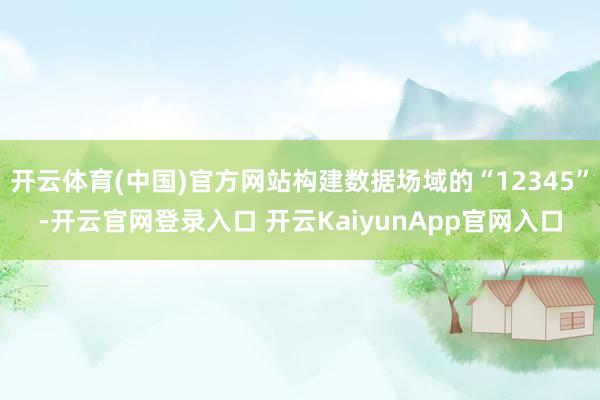 开云体育(中国)官方网站构建数据场域的“12345”-开云官网登录入口 开云KaiyunApp官网入口