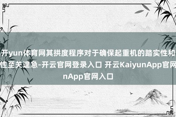 开yun体育网其拱度程序对于确保起重机的踏实性和安全性至关遑急-开云官网登录入口 开云KaiyunApp官网入口