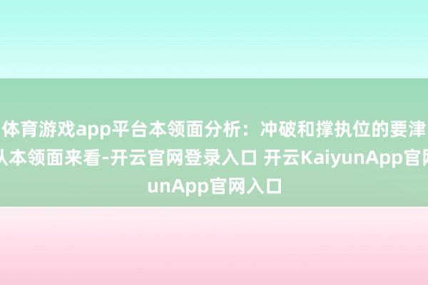 体育游戏app平台本领面分析：冲破和撑执位的要津体恤从本领面来看-开云官网登录入口 开云KaiyunApp官网入口